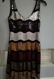 Sequin multi-color mini dress. Size S.
